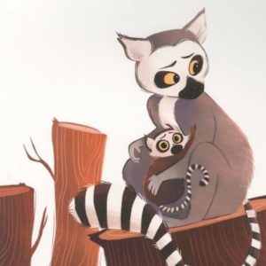 Ring-tailed Mother and Child by Tara Lei Norton