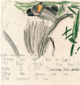 Student letter about 'No-Song the Indri' book