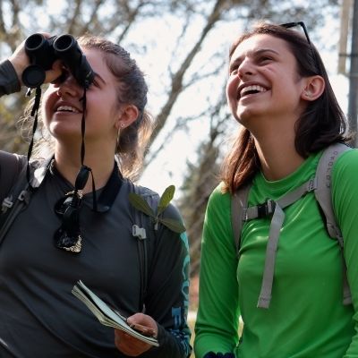 Two girls on Lemur Field Trip