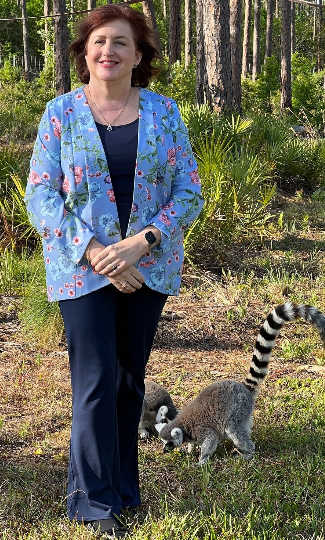 Deborah Millman with Lemur