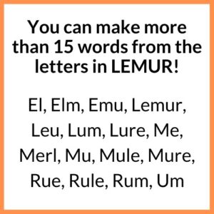Word Jumble Answers