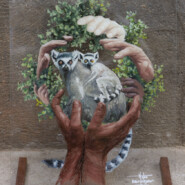 "REFUGE" |
Paint on glass |
Artist: NATOA RASOLONJATOVO