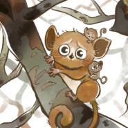"Madame Berthe's Mouse Lemur -Listen to the smallest voice-" |
Digital art |
Artist: Marika Tamura