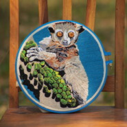 "Curious lemur" |
Embroidery |
Artist: Herindrainy Davidson Hajanantenaina