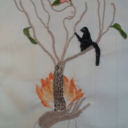 "Our Hand(s), the root(s) of fire" |
Fiber art |
Artist: Miora Nirina Andrianjatovo