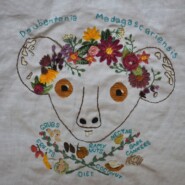 "Nosy the Aye Aye" |
Embroidery |
Artist: Caitlyn Cooper