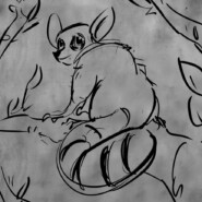 "Smoky Lemur Looking Back" |
Digital Art |
Artist: Claudia Liu
